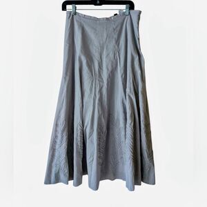 ISDA & Co. Lagenlook A-line Circle    Floral Applique‎ Embroidered Skirt Size 8